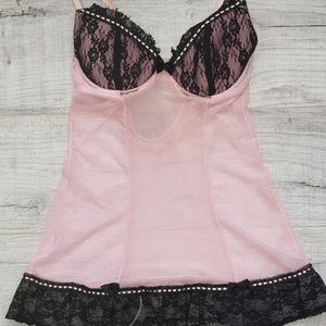 Sheer lace babydoll lingerie